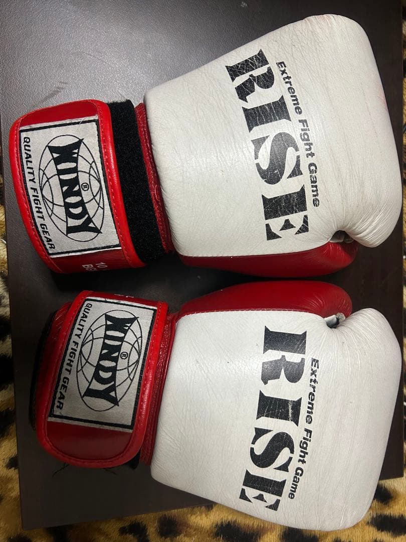 RISE×WINDYボクシンググローブ 10oz ホワイト/レッド