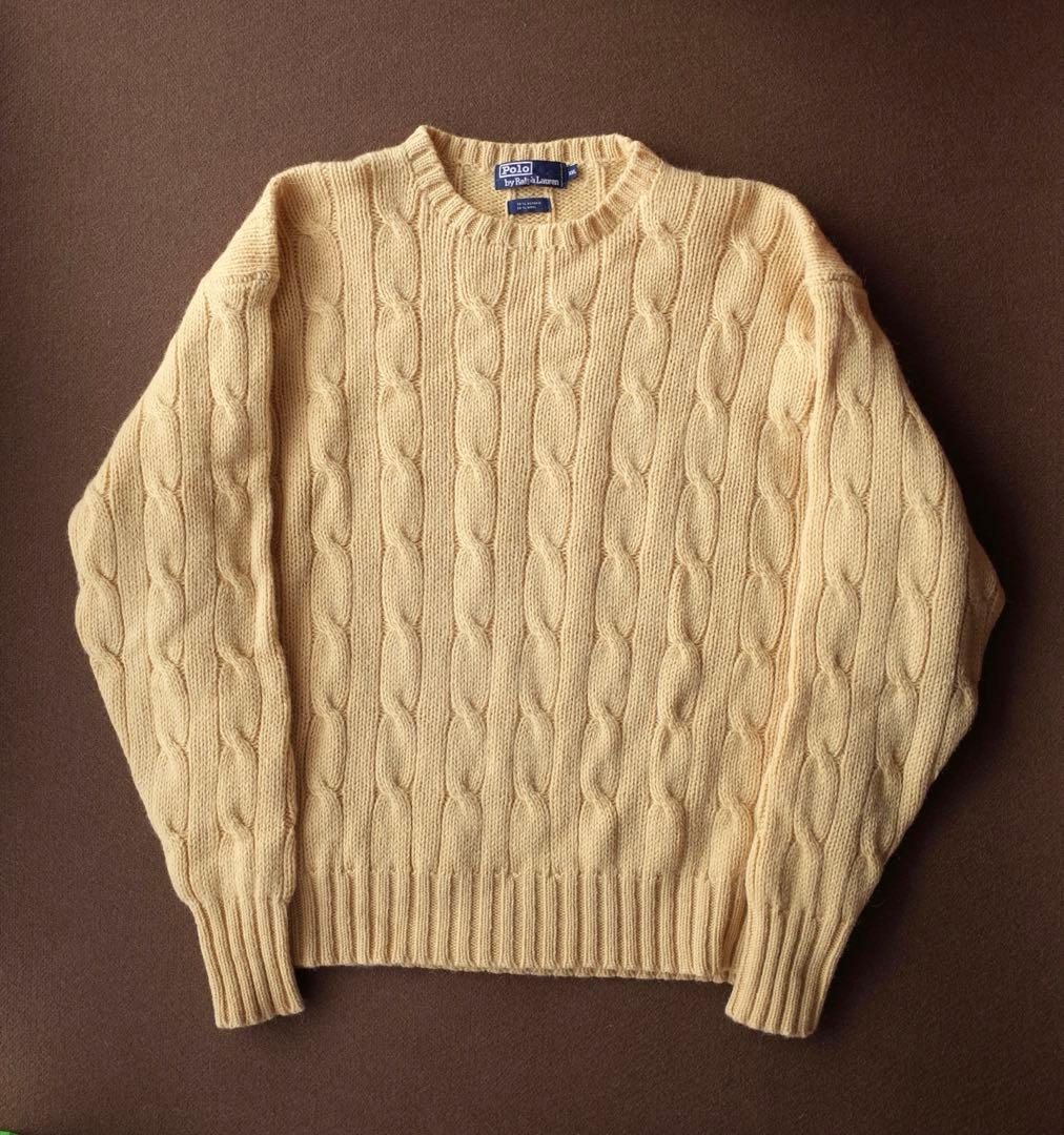 ポロラルフローレン アルパカ70 / ウール30 ケーブル編み ニット セーター
