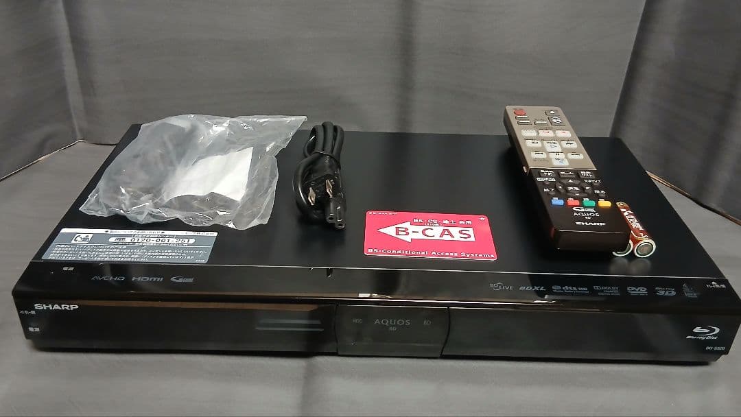 500GB シャープ AQUOS BD レコーダー☆BD-S520☆リモコン付2