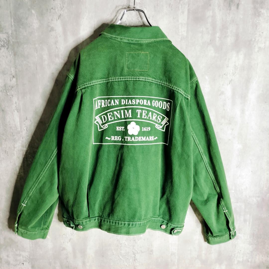 リーバイス デニムティアーズ コラボ ADG デニムジャケット グリーン XL