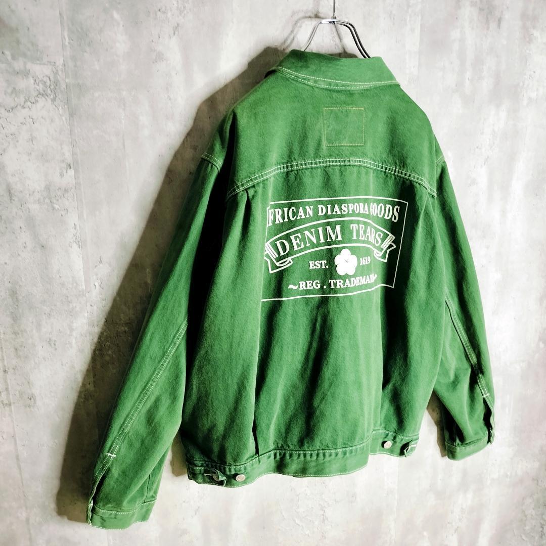 リーバイス デニムティアーズ コラボ ADG デニムジャケット グリーン XL