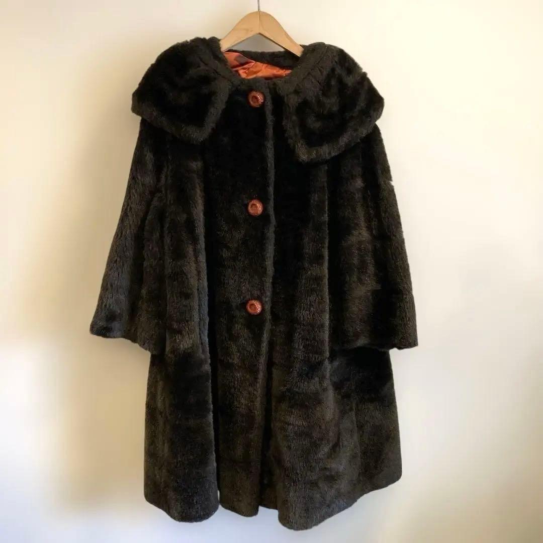 60’s 70’s ヴィンテージ エコファー フェイクファー コート