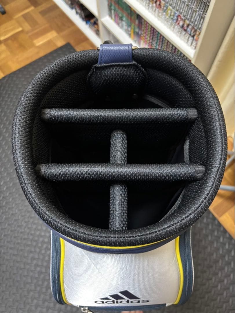 adidas ゴルフバッグ ネイビー/ホワイト/イエロー