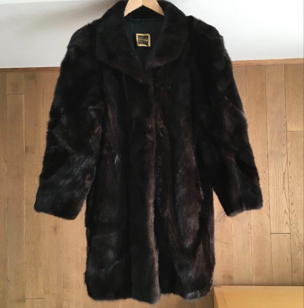 美品 SAGA MINK サガミンク ロング　ミンク 柔らか　 金タグ　 コート