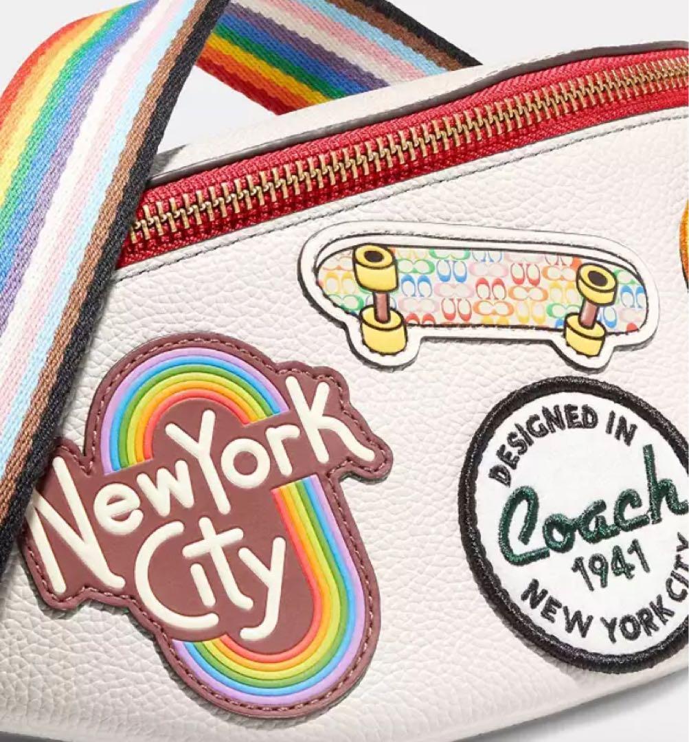 【新品】コーチ　チャーター ベルト バッグ 7 ウィズ パッチ