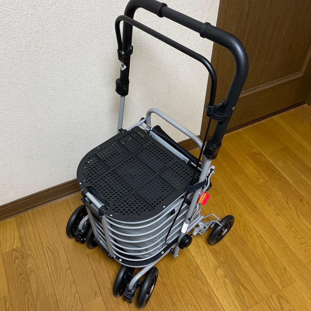 【美品】島製作所 シルバーカー ハーモニーAL 別売保冷バッグ付き