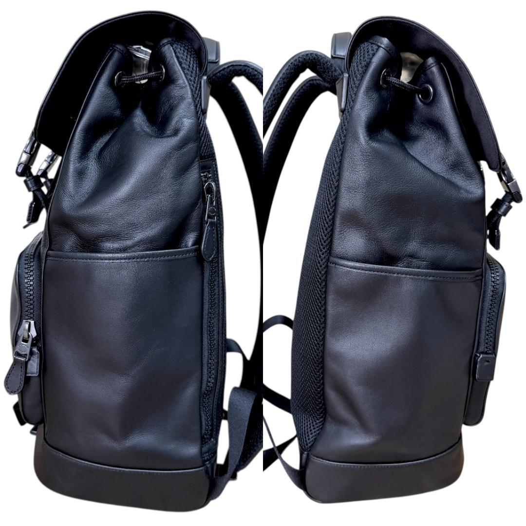 美品　COACH コーチ トラック バックパック リュックサック 大容量 レザー