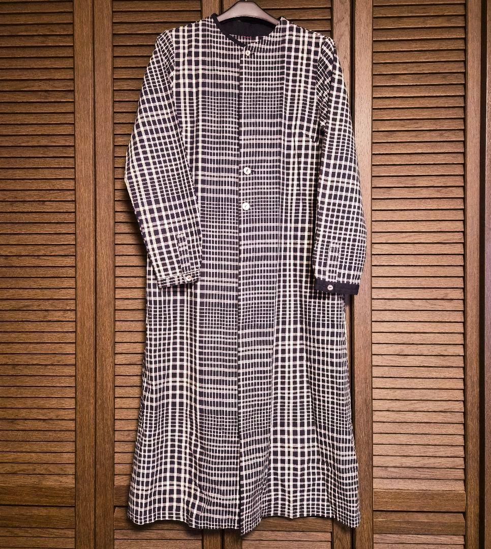 パラスパレス 綿麻チェックワンピース