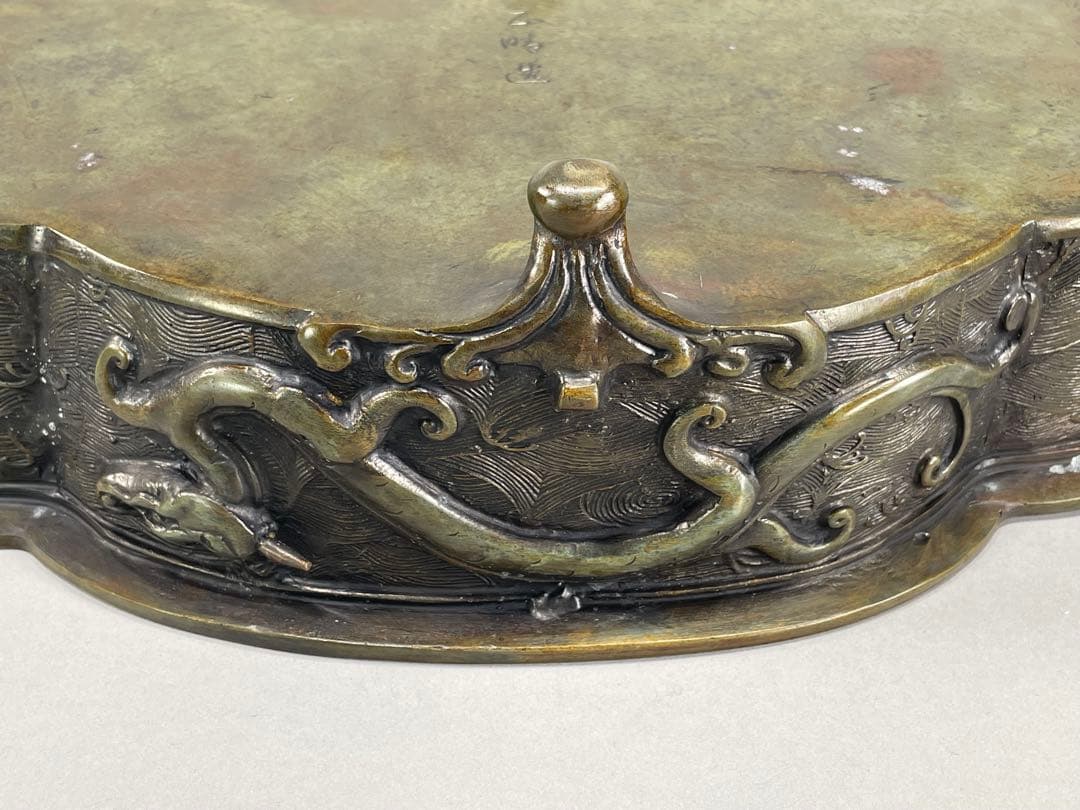 鋳銅　木瓜砂鉢　正晴造　いけばな　池坊　古流　小原流　銅花器　華道具　花瓶