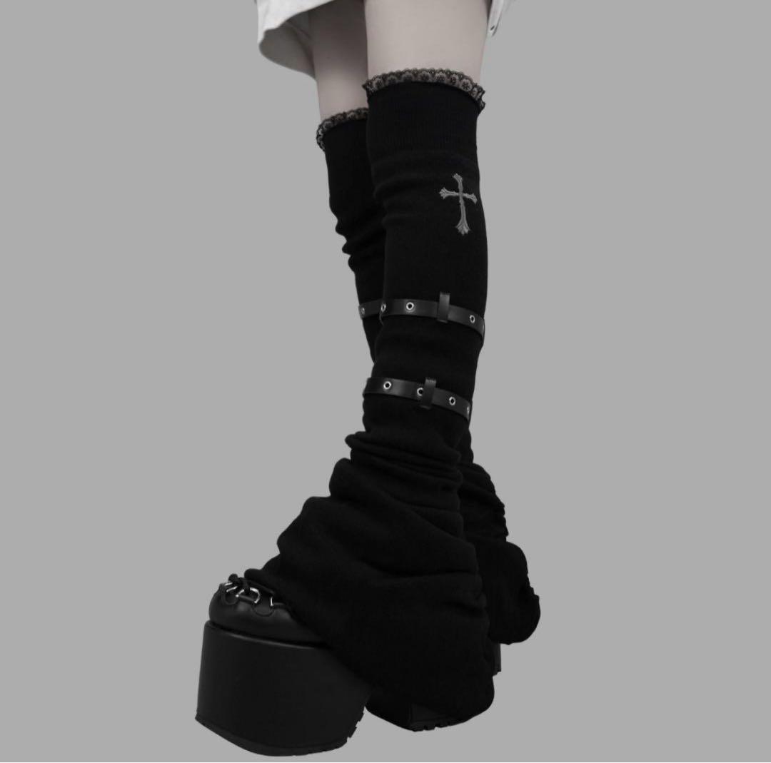 DimMoire ディムモアール 十字の誓いニーハイウォーマー クロ