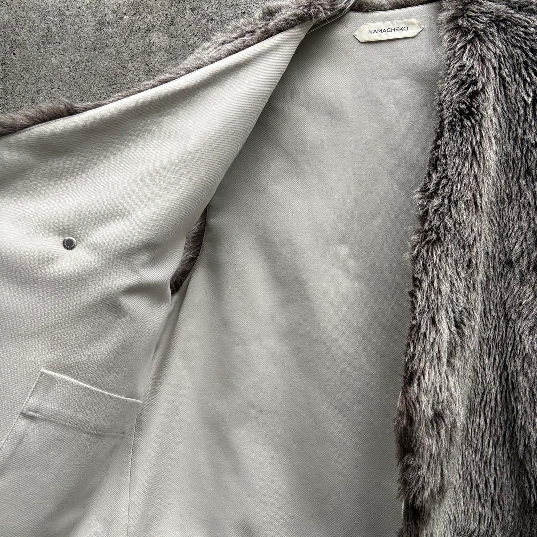 美品 namacheko ナマチェコ フェイクファー ベスト