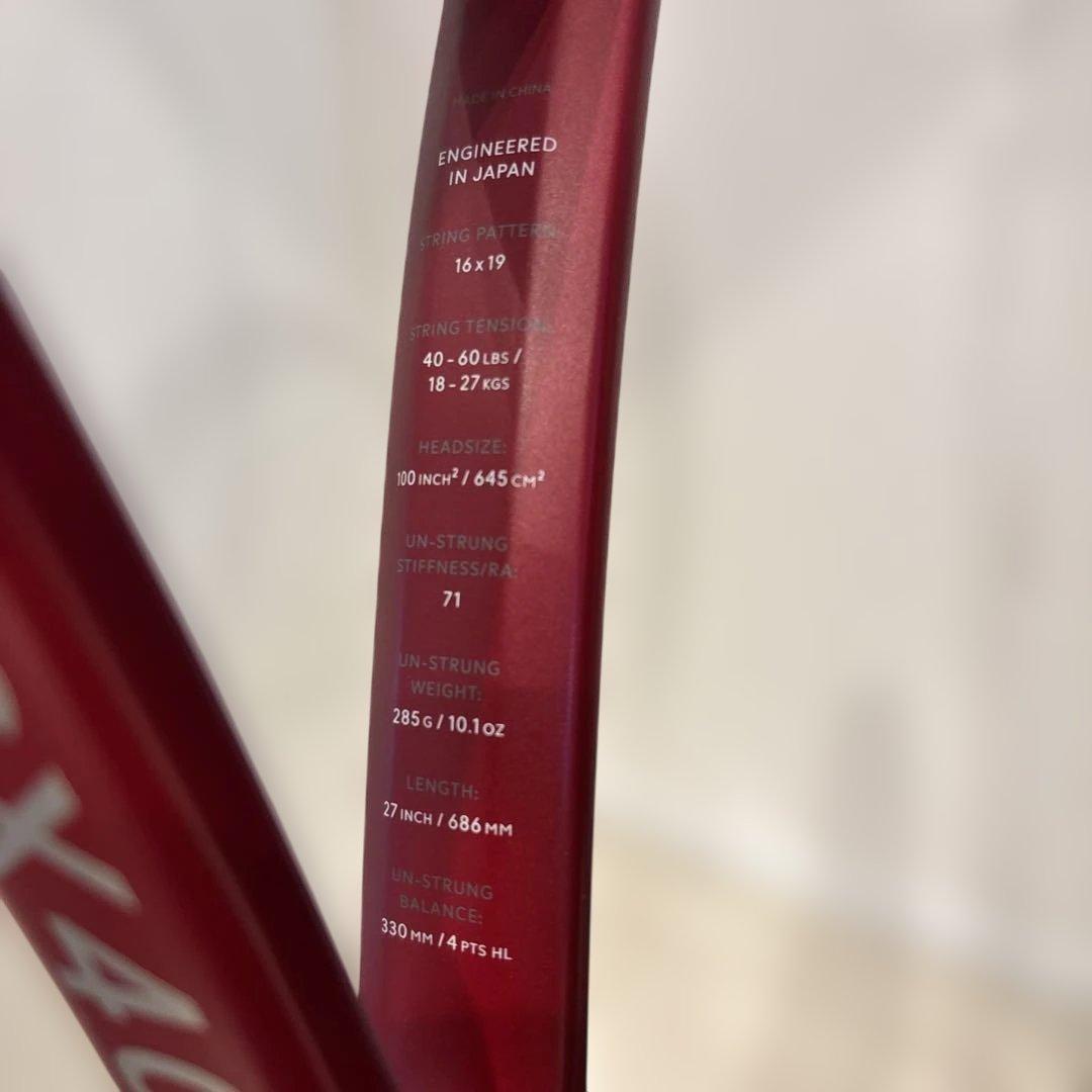 美品　DUNLOP CX400 テニスラケット 赤黒