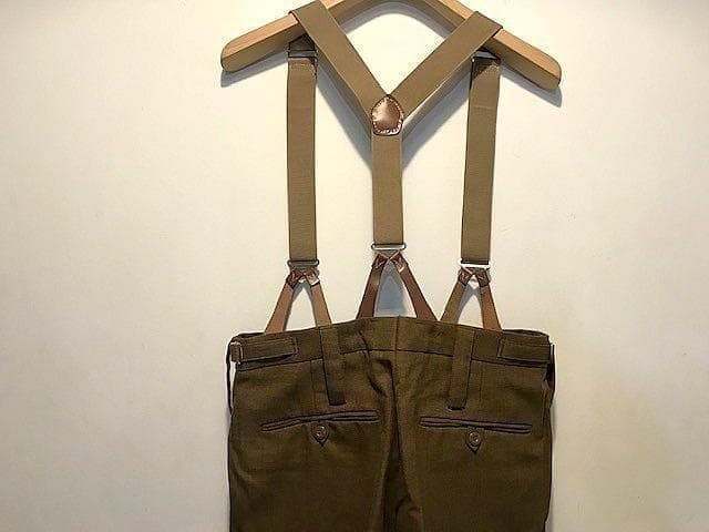 【デッドストック】イギリス軍 ドレスパンツ+サスペンダー W80