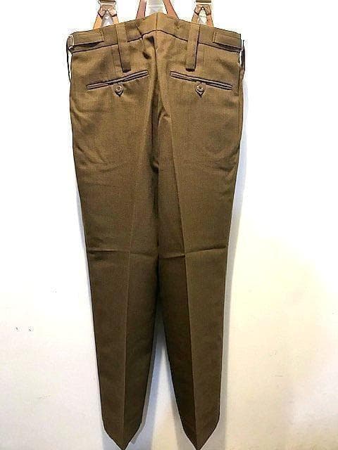 【デッドストック】イギリス軍 ドレスパンツ+サスペンダー W80