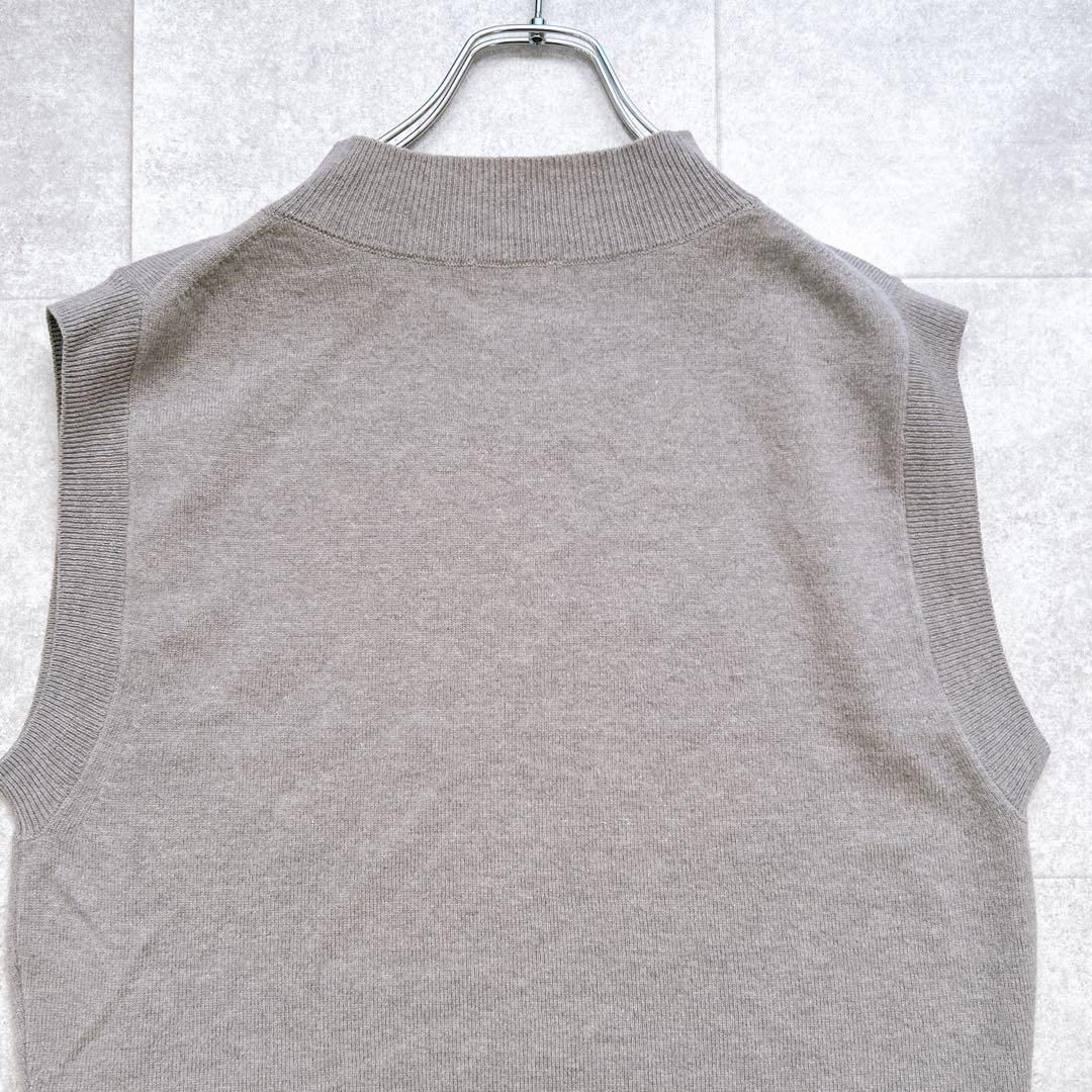 マーガレットハウエル　ウール カシミヤ ニットベスト モックネック Ⅱ 2022
