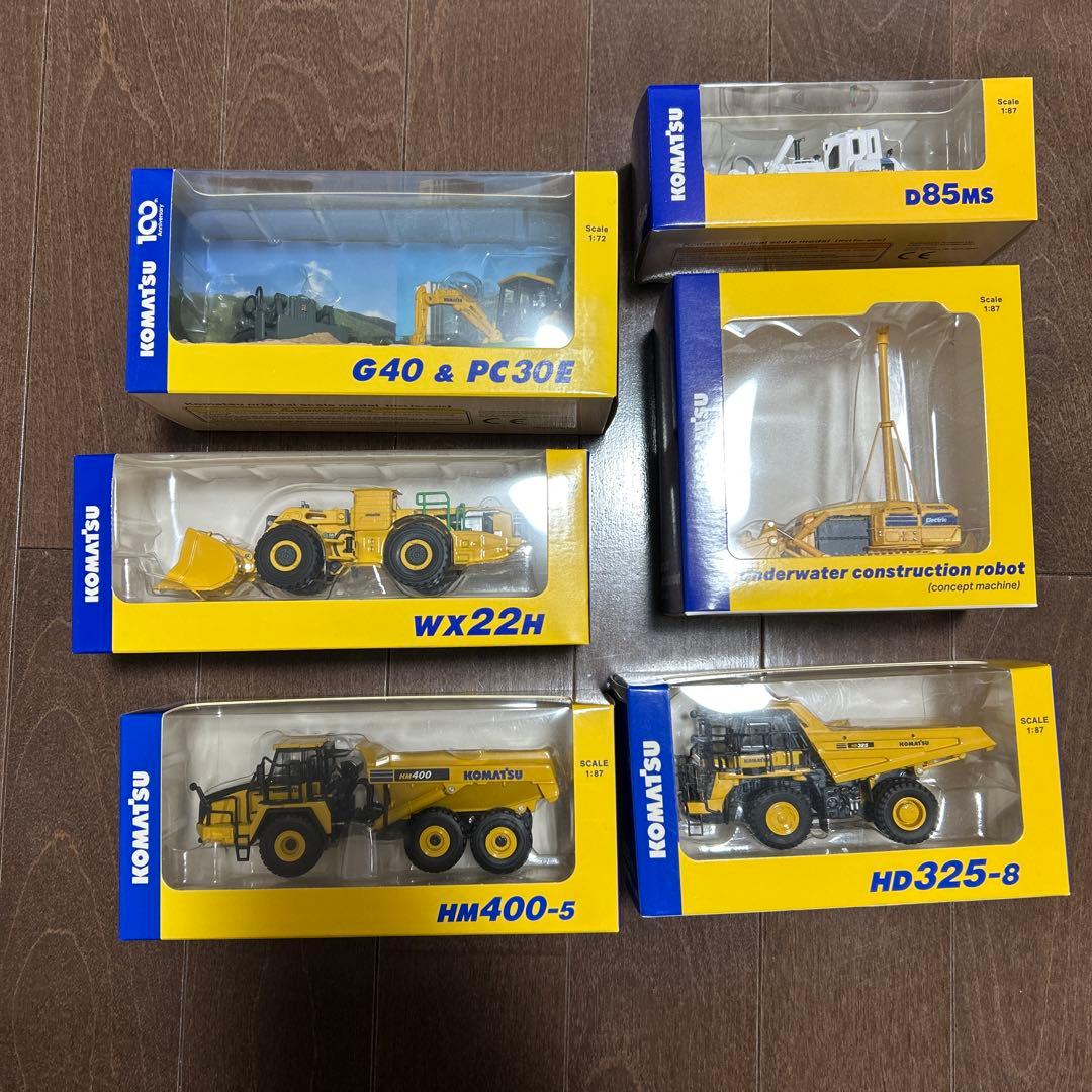 KOMATSU オリジナルミニチュア 6点セット