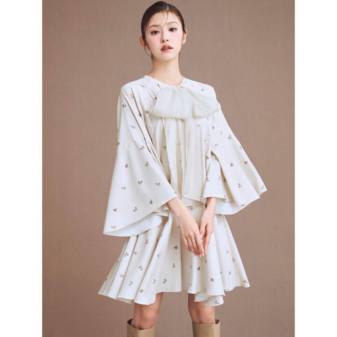 新品✴︎CELFORD セルフォード ビッグリボンフレアワンピース