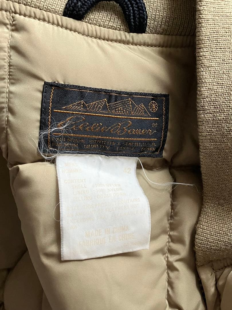 Eddie Bauer ベージュ ダウンベスト M