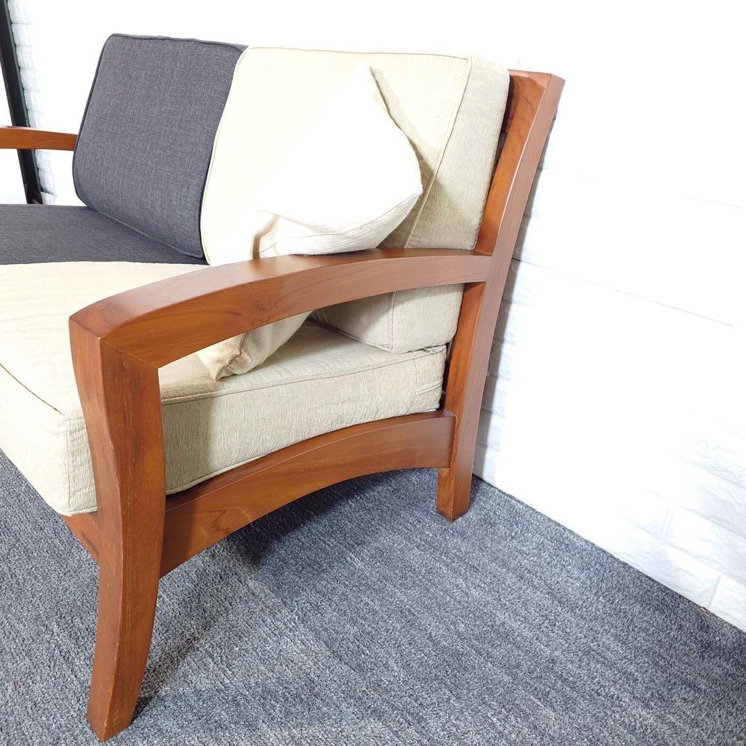 SCANTEAK スキャンティーク 2人掛けソファ 木製フレーム I064