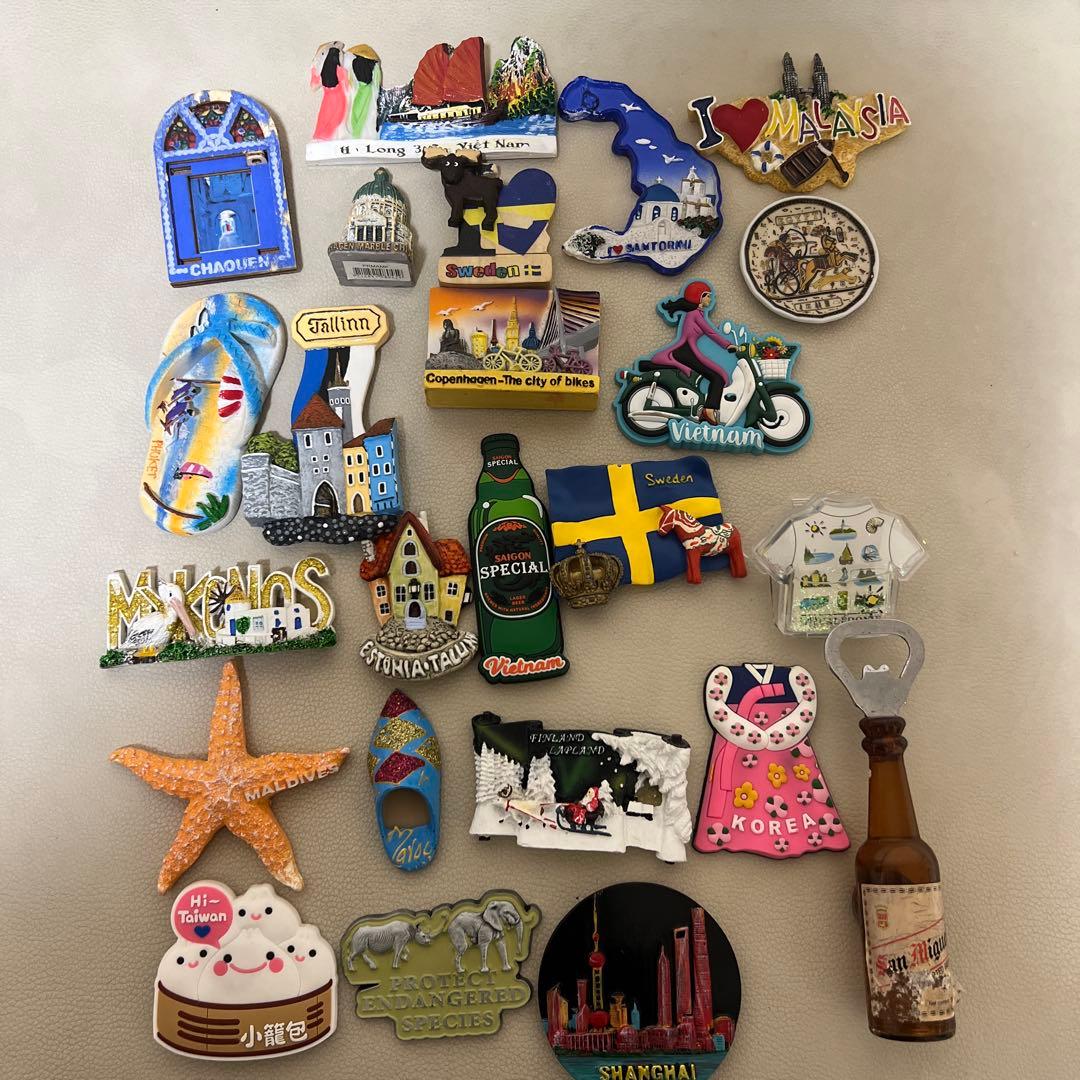 【マグネット】海外土産　世界各国セット 24個