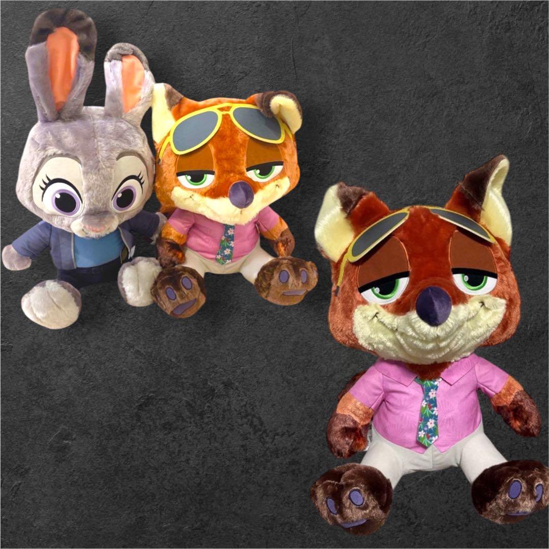 j*k様 ズートピア2 スーパーラージぬいぐるみ ジュディ ニック セット　3体
