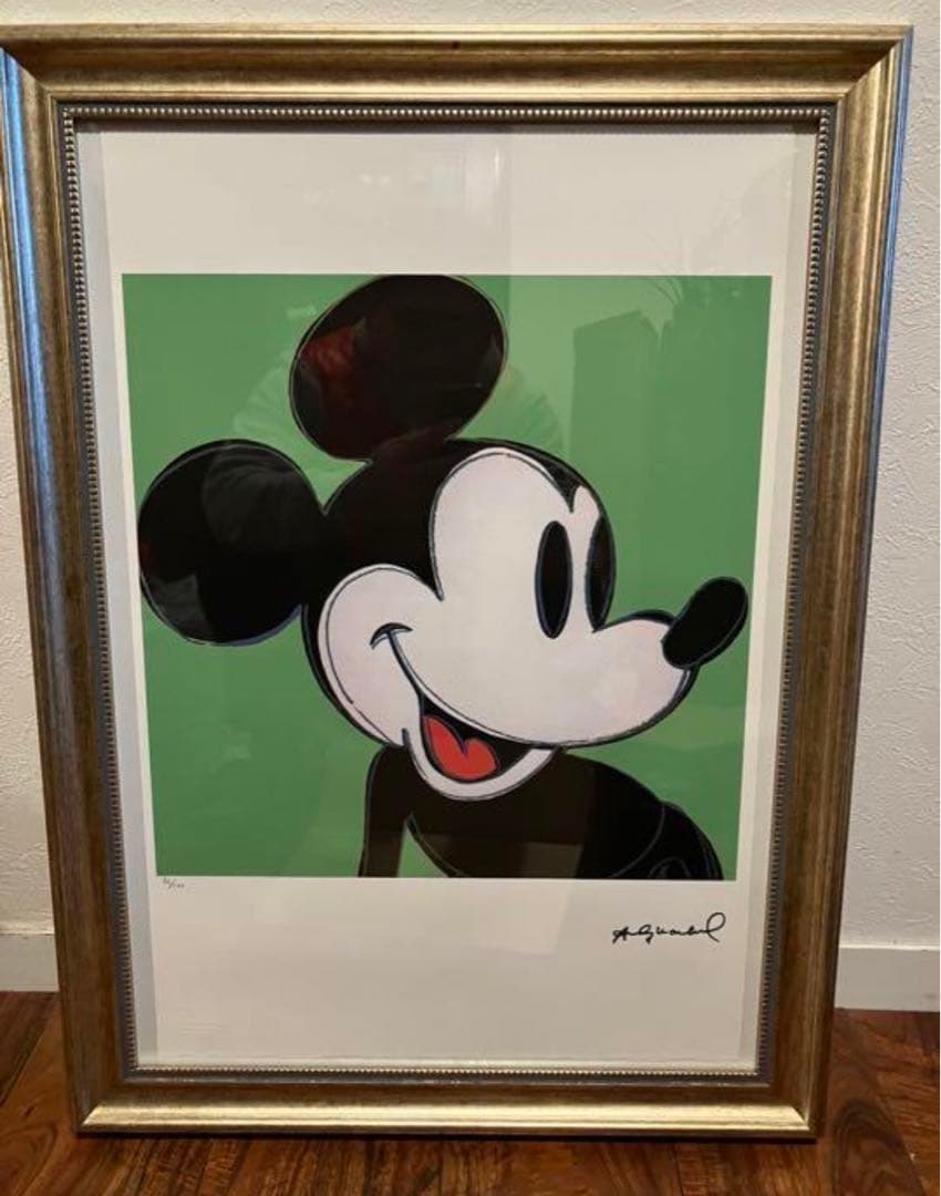 アンディウォーホル リトグラフ ＣＯＡ認定書付き ミッキーマウス