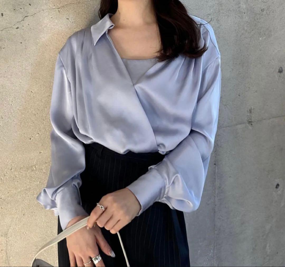 アニュアンス　キャミレイヤードカシュクールブラウス