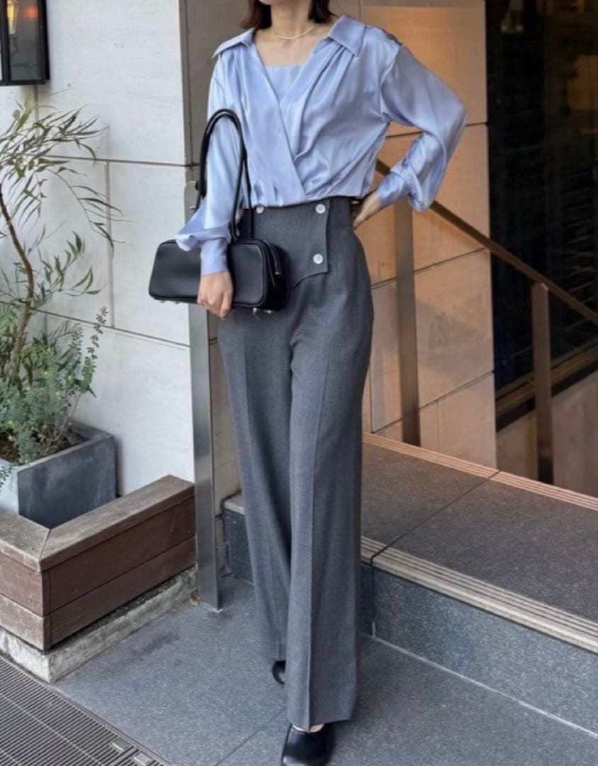 アニュアンス　キャミレイヤードカシュクールブラウス