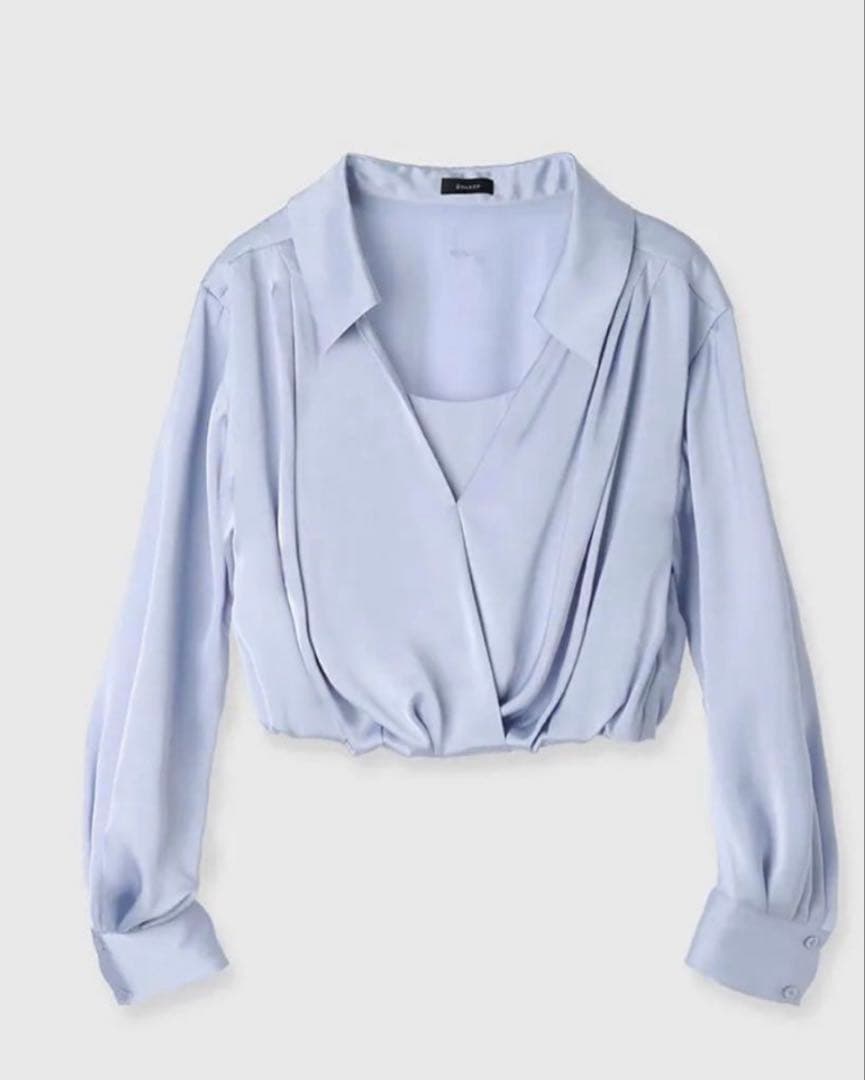 アニュアンス　キャミレイヤードカシュクールブラウス