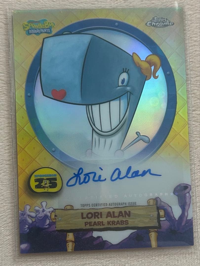 topps Chrome スポンジボブ　LORI ALAN 直筆サインカード