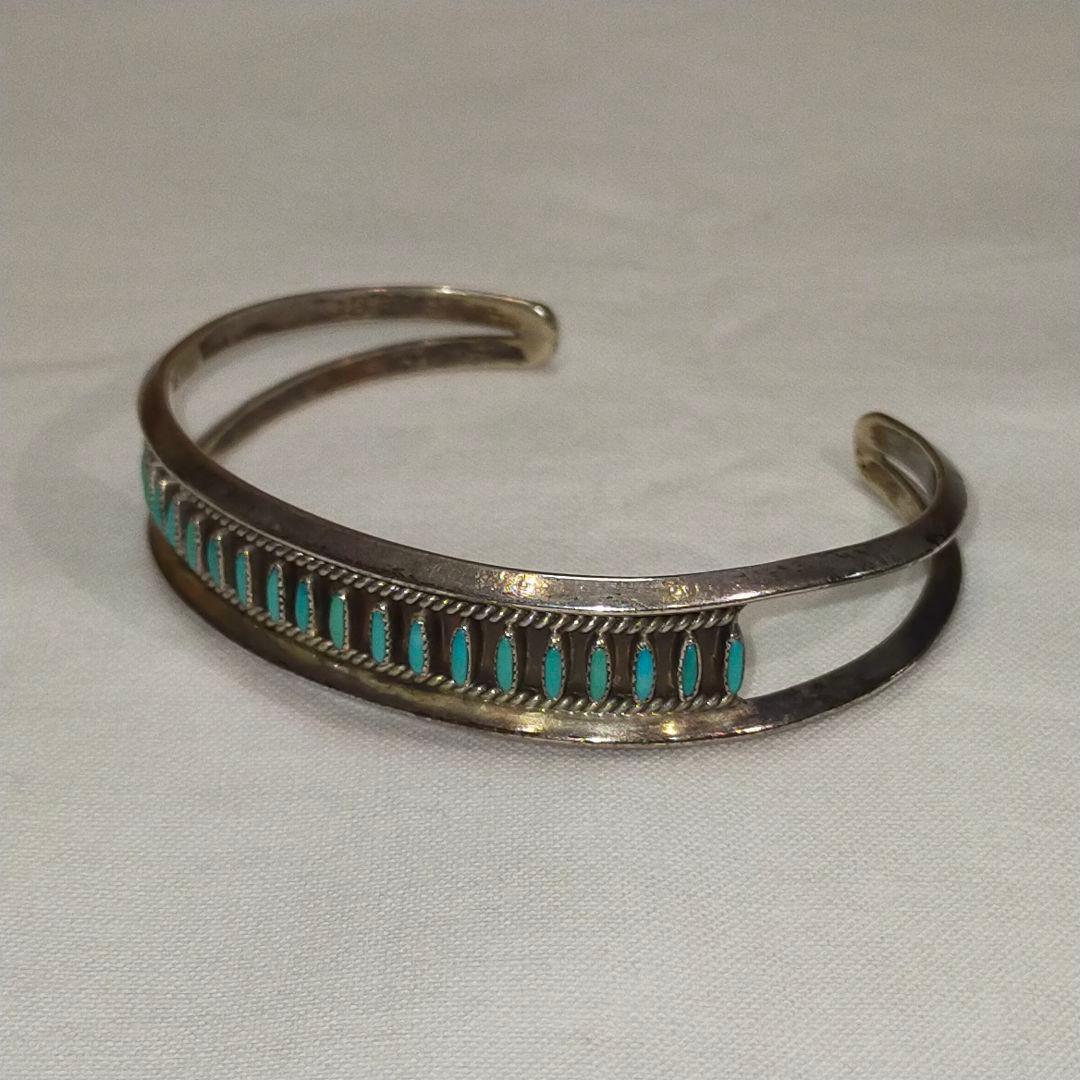 VINTAGE インディアン ジュエリー ズニ族 ターコイズバングル