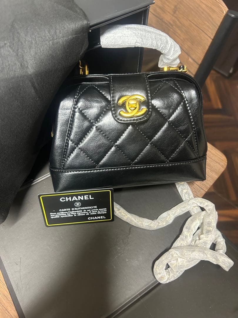 最終お値下げCHANELノベルティ★がま口ボストン型 ショルダーバッグ★