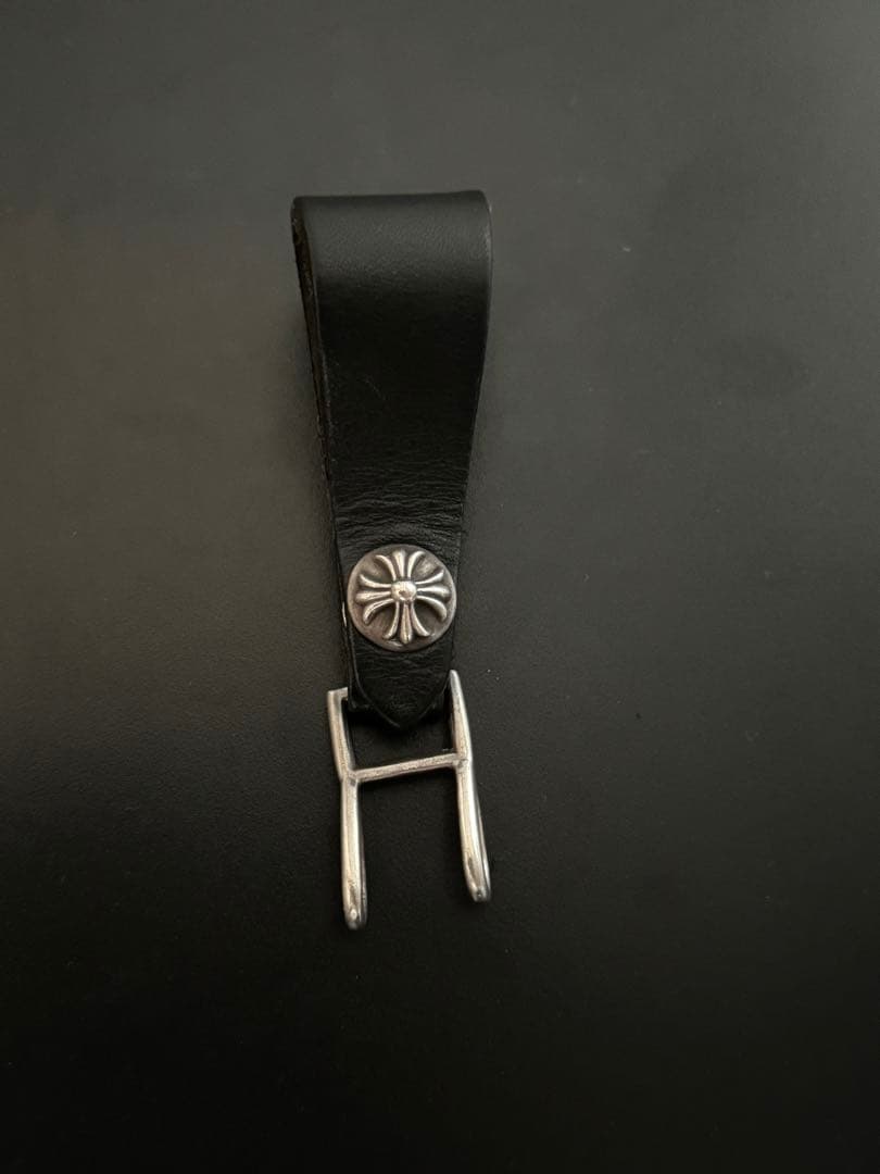 クロムハーツ BELT LOOP クロスボールボタンレザーベルトループ