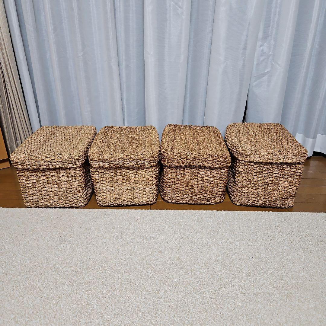 Ｋy o 　無印　蓋付き アバカ　バスケット　廃盤