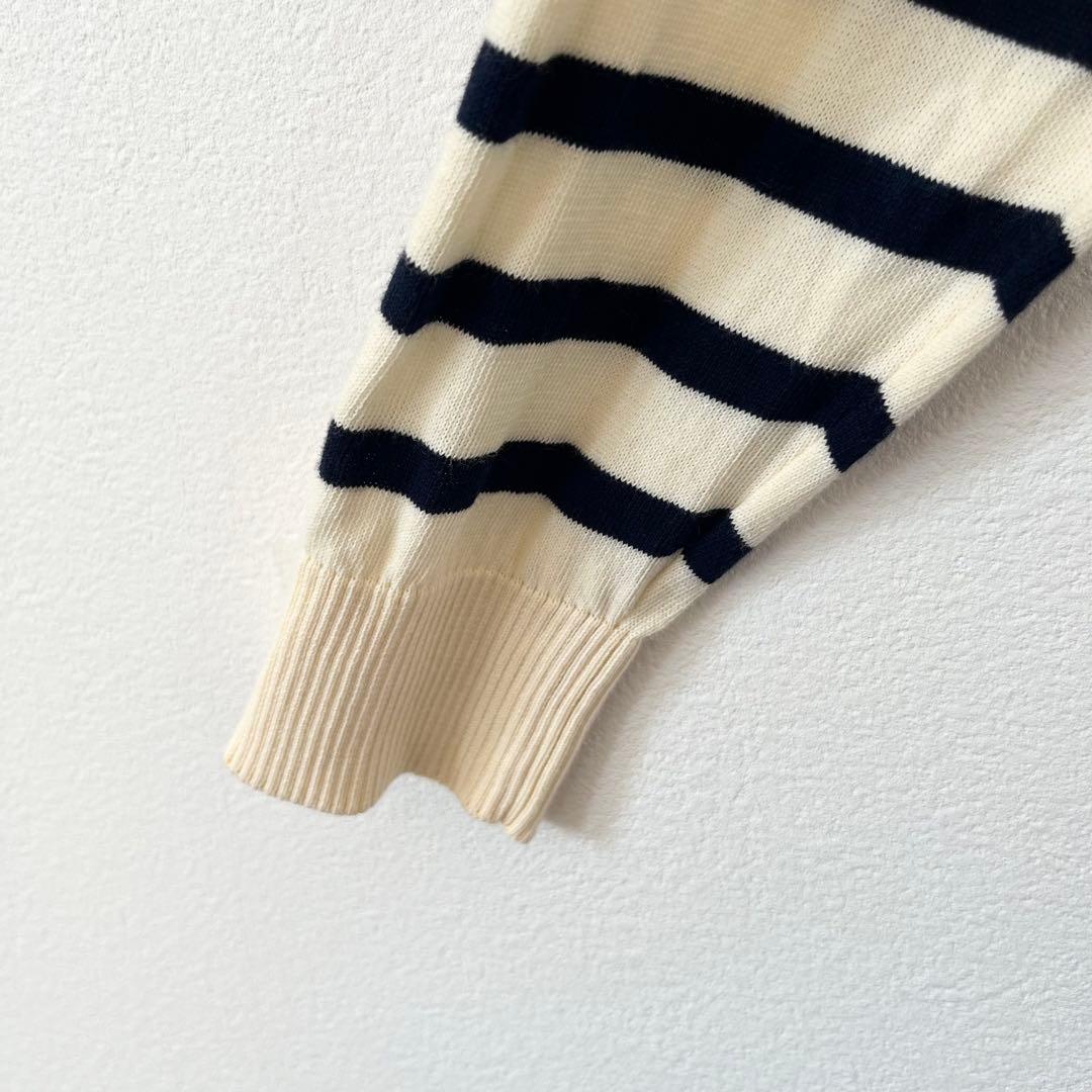 【人気定番】モンクレール ニット セーター ボーダー クリーム S