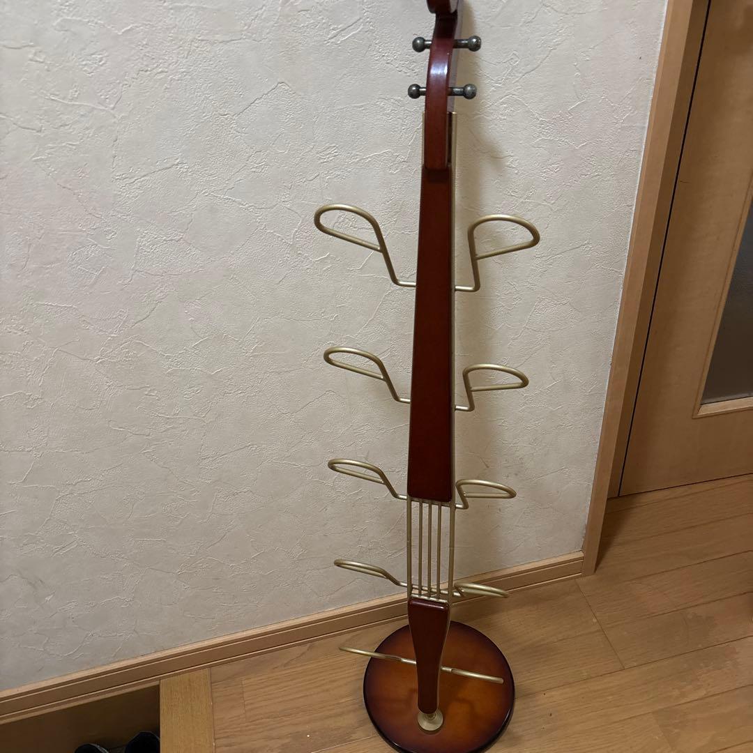 スリッパ立て　家具　楽器　ヤマハ　バイオリン、チェロ型スリッパラック 5足