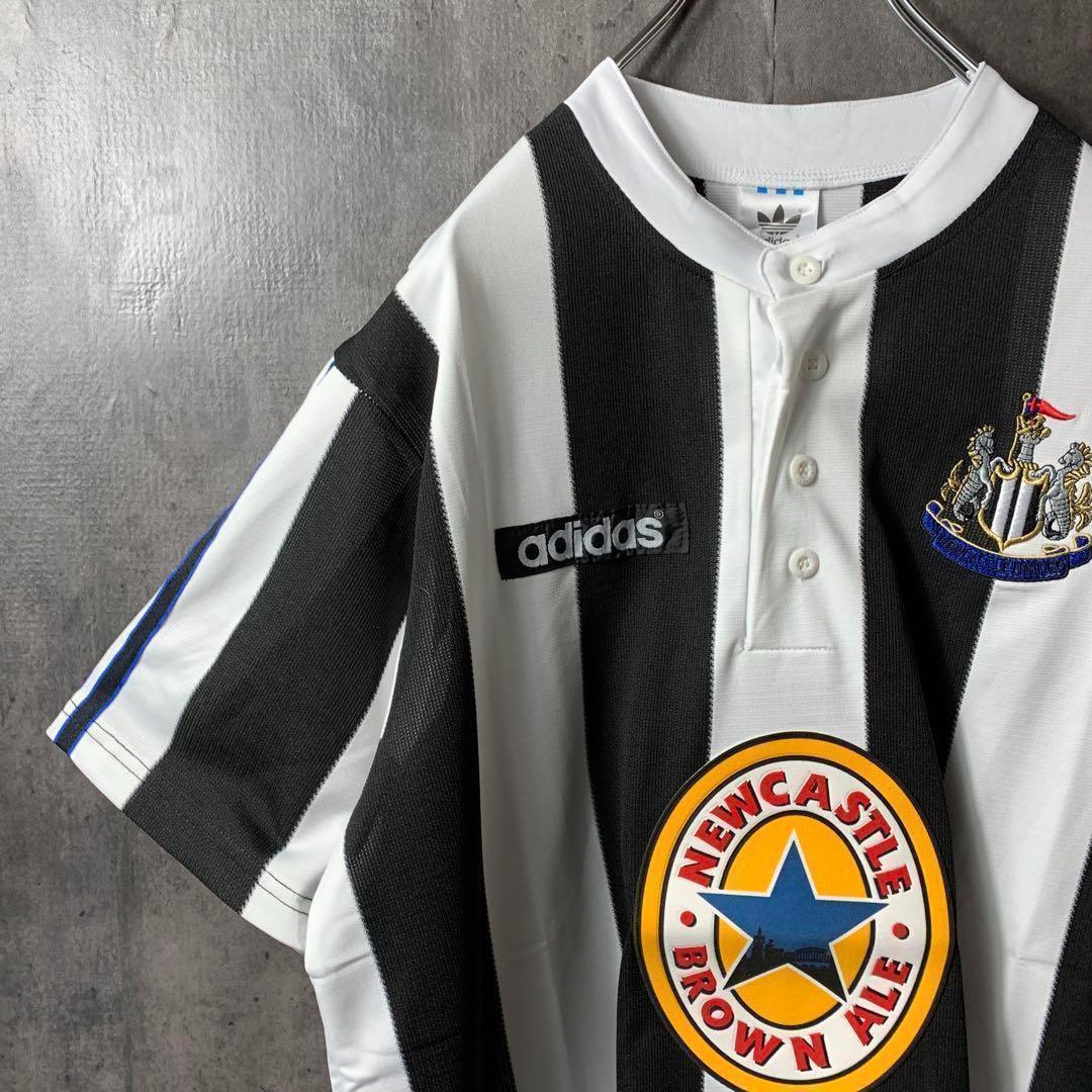 【★ニューカッスル】 アディダス サッカー 95年 レトロ ユニフォーム 2XL