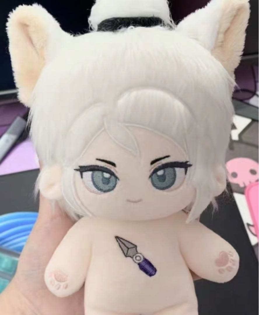 《白髪水色目》激レア可愛い着せ替えぬいぐるみ《20cmぬいぐるみ》