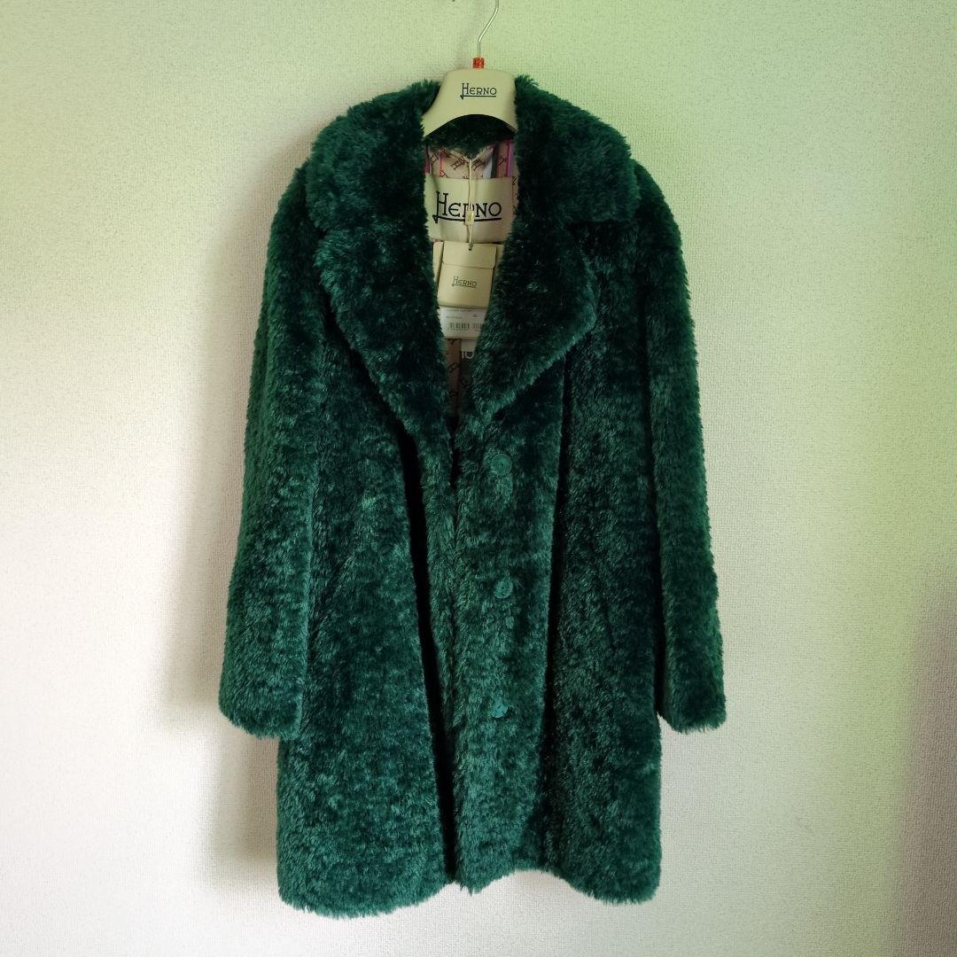 グリーン ファーコート