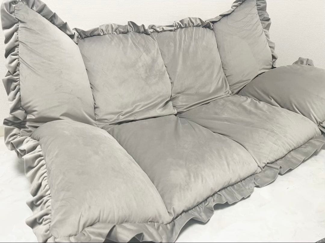 【値下】Francfranc フロアソファ （W1120～1570） グレー