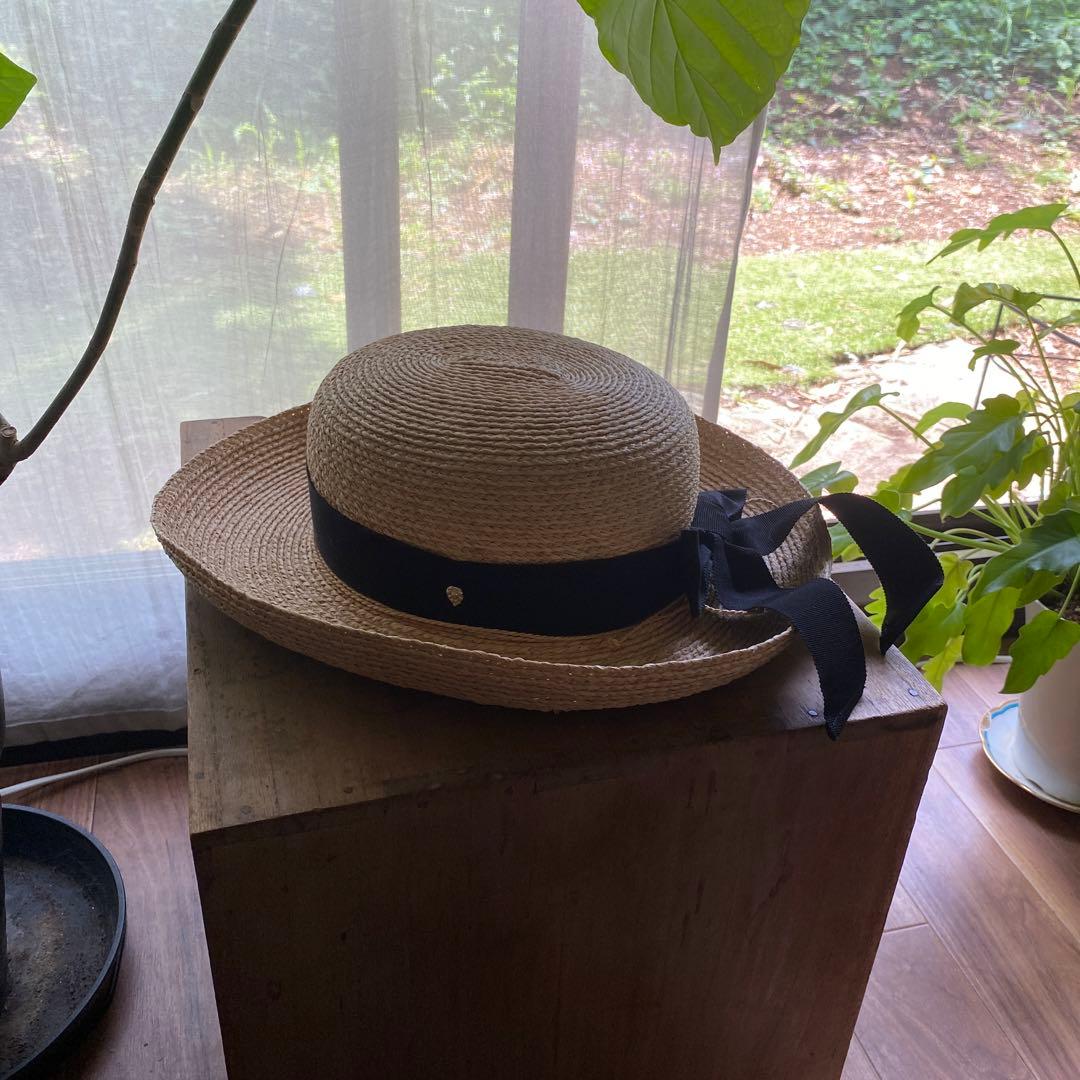 ヘレンカミンスキー　リボン付き　麦わら帽子