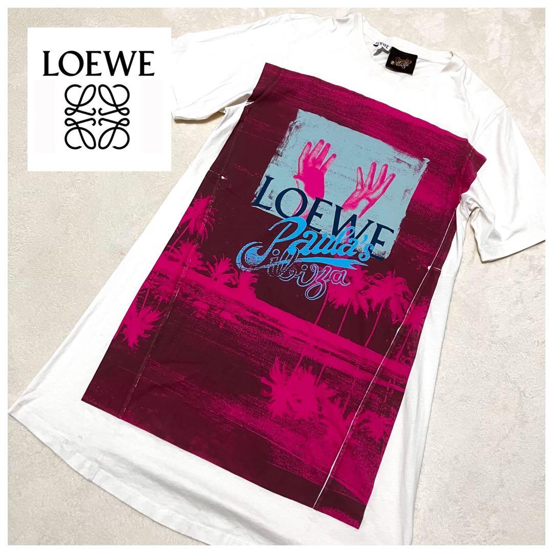 22年モデル✨ロエベ LOEWE パウラズイビザ ビッグロゴ Tシャツワンピース