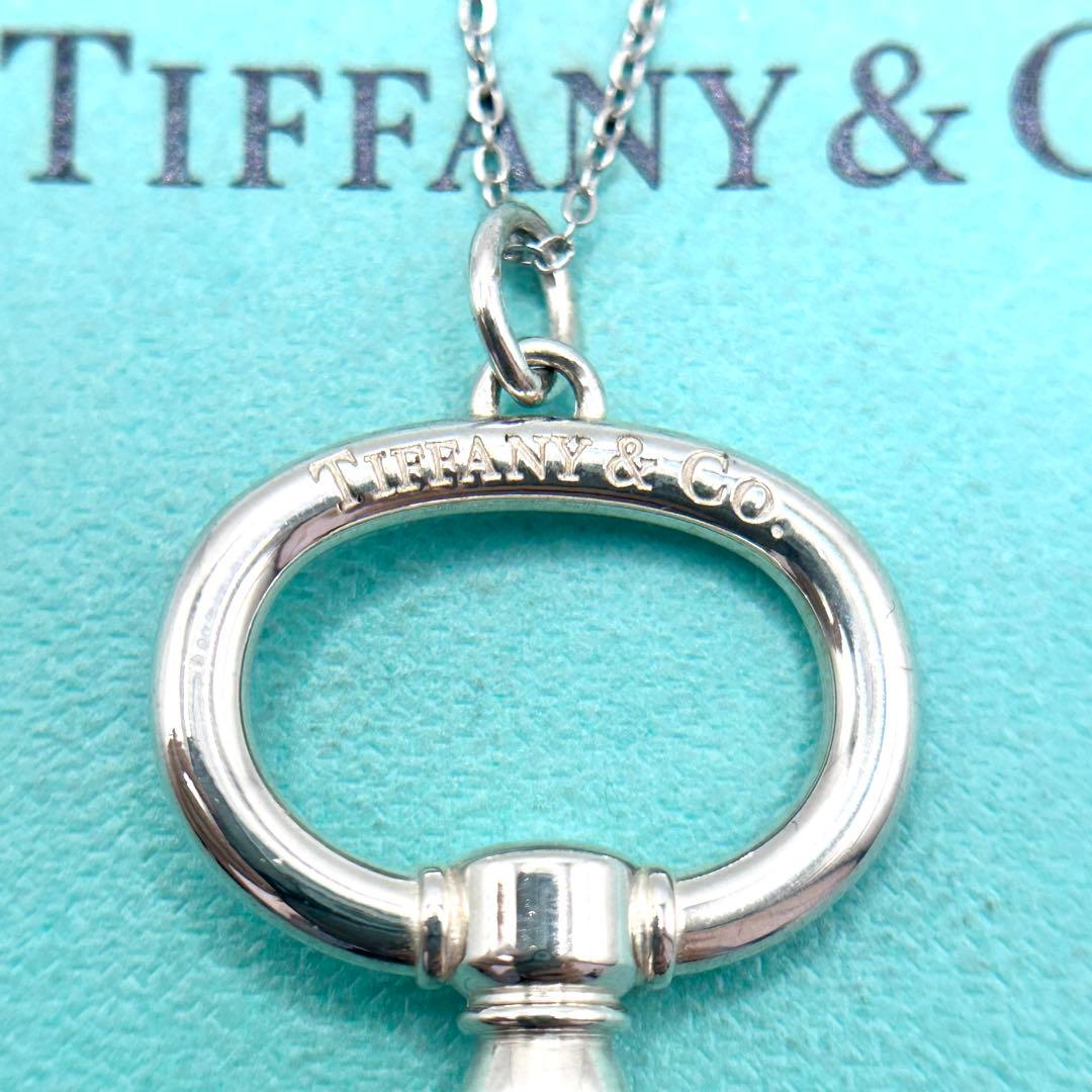 美品　ティファニー　オーバルキー　ラージ　ネックレス　シルバー　社外チェーン