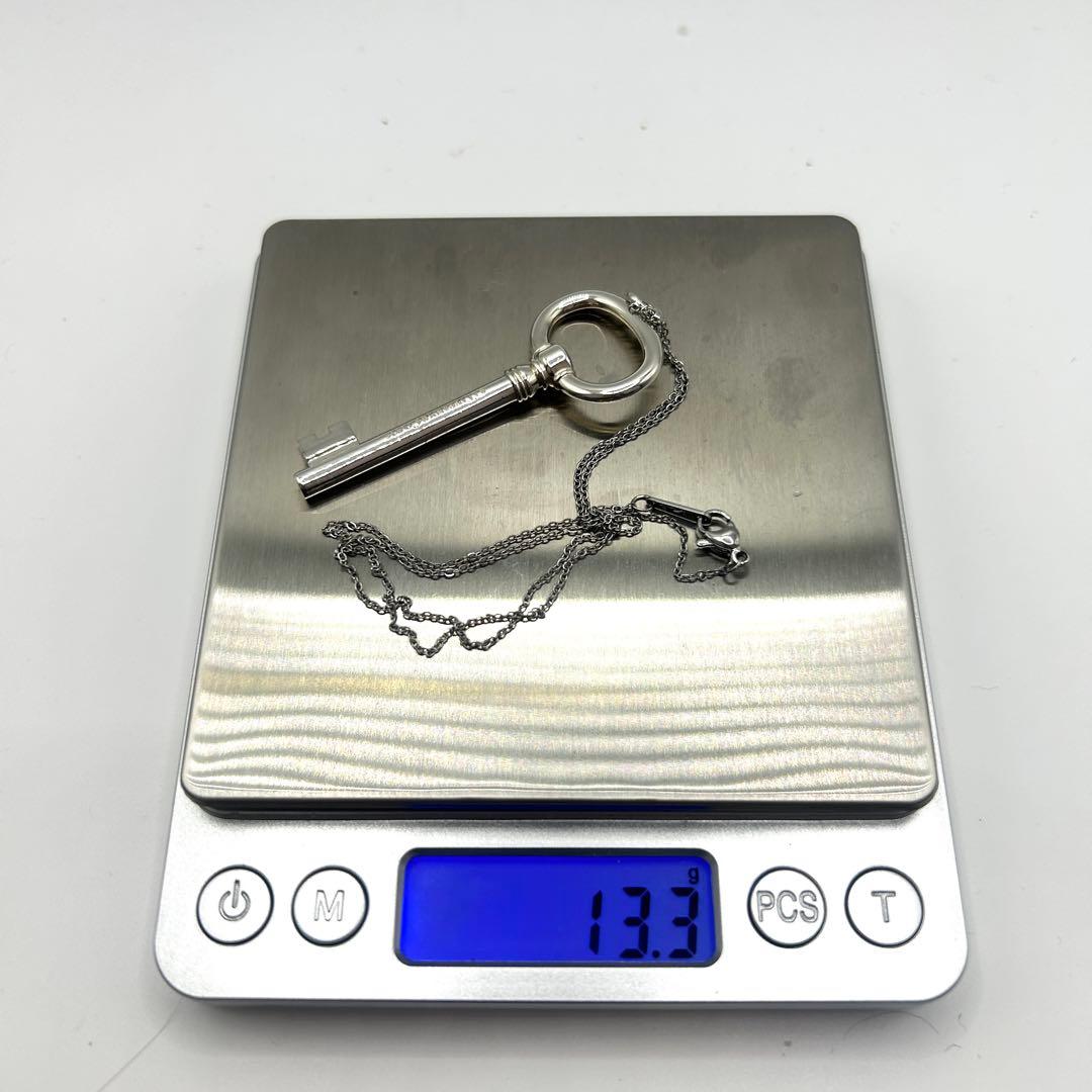 美品　ティファニー　オーバルキー　ラージ　ネックレス　シルバー　社外チェーン