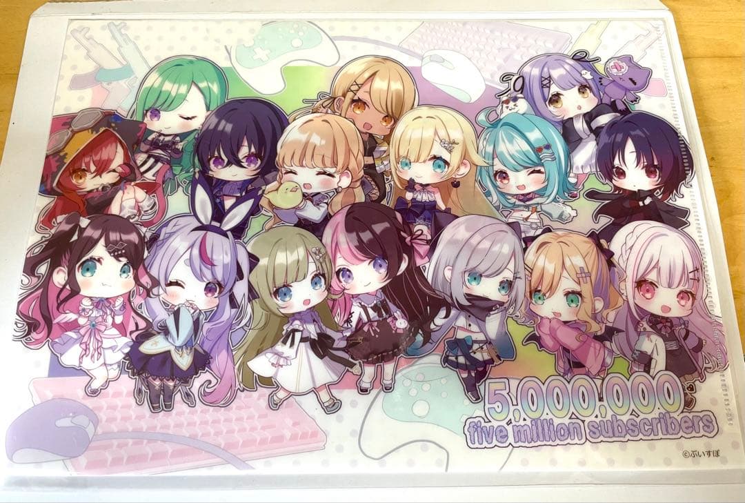 非売品 ぶいすぽ登録者500万人記念クリアファイル