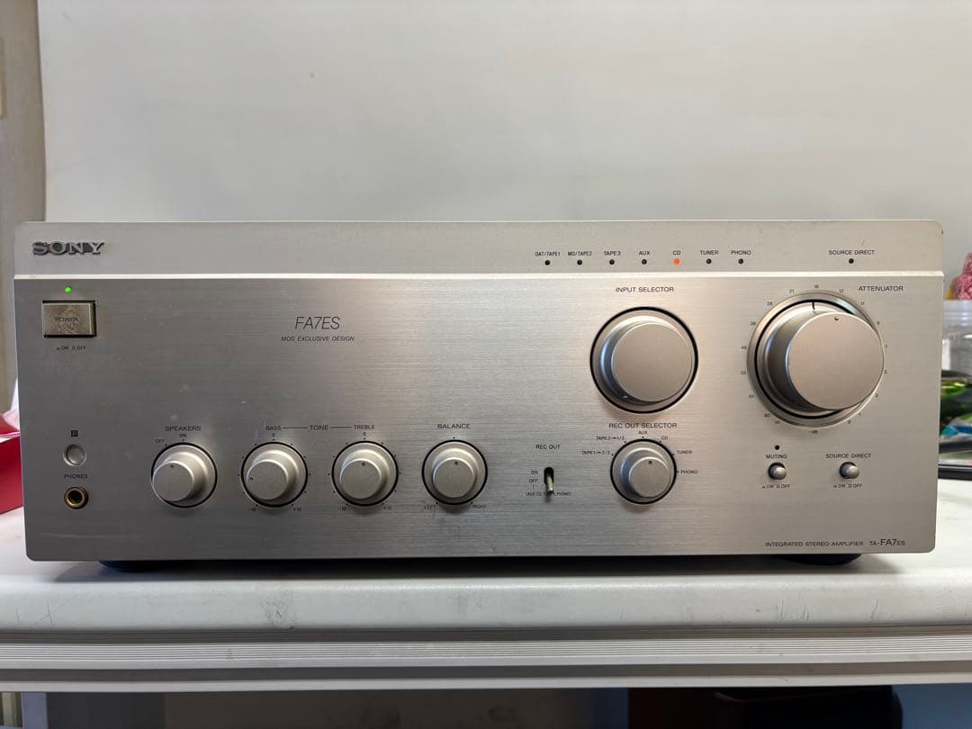 Sony TA-FA7ES アンプ シルバー 中古