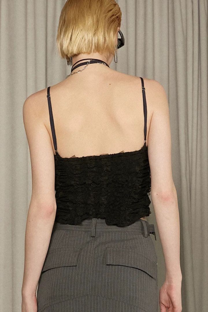 トップス PRANK PROJECT Mesh Tulle Halter Top