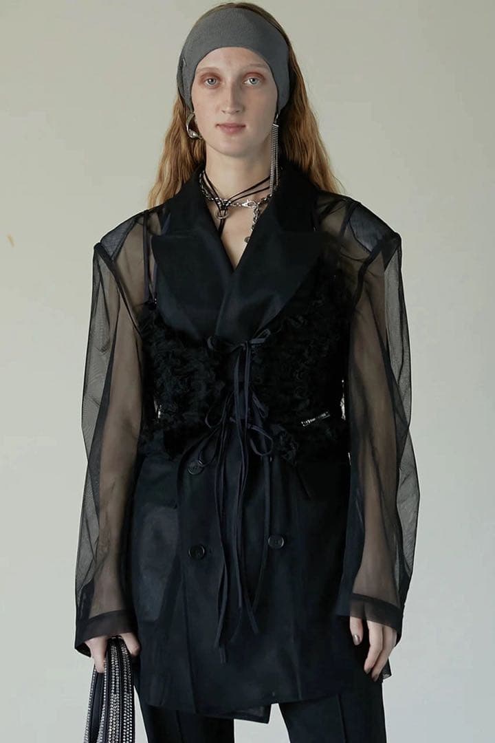 トップス PRANK PROJECT Mesh Tulle Halter Top