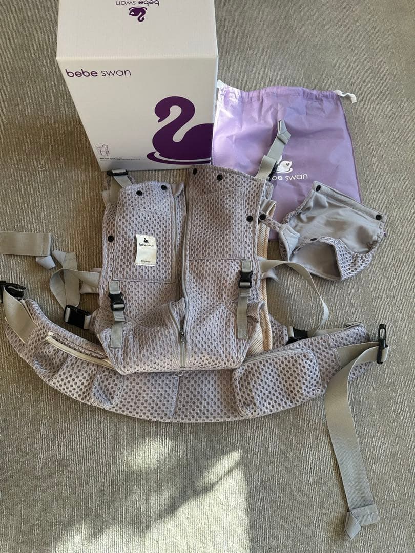 t*⭐様 bebe swan メッシュ抱っこ紐 グレー