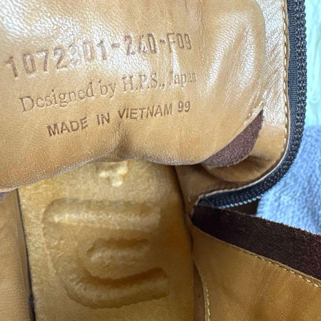 HPS、ショートブーツ、本革、サイドジップ、外反母趾、健康靴